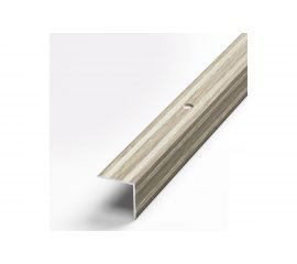 Порог угловой алюминиевый (20х20 мм; 0.9 м; декоративный; дуб беленый) Лука 00000001761 