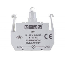 Блок-контакт подсветки Emas В5 с белым светодиодом, серия B, 12-30В AC/DC B5 