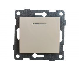 Механизм выключателя GUSI ELECTRIC Bravo 1кл. инд, СУ, 10А, 250В, бежевый С10В18-003 