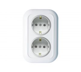 Розетка Кунцево-Электро ВАЛЕНТИНА скрытой установки, двухместная РС16-325 6216 