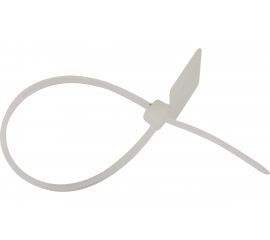 Хомут с площадкой под маркер REXANT 100x2,5 мм, белый, 100 шт. 07-0106-2 