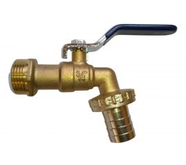 Шаровой кран со штуцером RM 3/4 водоразборный, ручка VN-BY34 