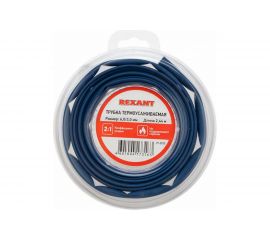 Термоусаживаемая трубка REXANT 3,0/1,5 мм синяя, ролик 2,44 м 29-0005 
