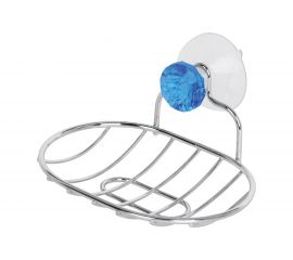 Подвесная мыльница Рыжий кот Бриллиант овальная, синий, на присоске W2732A 311464 