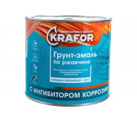Грунт-эмаль по ржавчине KRAFOR ЧЕРНАЯ 1,9 кг 6 26696 