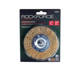 Кордщетка дисковая латунная 100 мм, в блистере ROCKFORCE RF-BFR004 