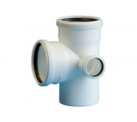 Крестовина ПОЛИТЭК двухплоскостная, для бесшумной канализации из ПП, диаметр 110х110х50/87.5 град, левая 120001103 