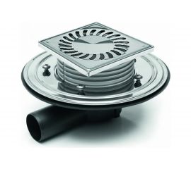 Трап для пола с боковым сливом MCH Chudej универсальный MCH D50 с решеткой из нерж. стали 381NA 