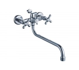 Универсальный смеситель Эверест с круглым изливом и переключателем для душа B22-340M 