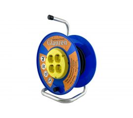 Силовой удлинитель на катушке Glanzen 4 гнезда ПВС 3х0,75 арт. EB-20-018 00-00006726 