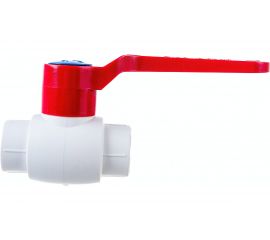 Шаровой кран Blue Ocean (шар - латунь) полипропиленовый для ГВС рычаг - 20 PPRF/BV/PPR/HW-1(W)-20 
