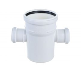 Крестовина ПОЛИТЭК одноплоскостная для бесшумной канализации из ПП, диаметр 110х50х50/87.5 град. 130015087 