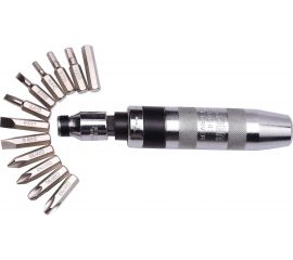 Набор HARDEN с ударно-поворотной отверткой и битами CRV, 14 предметов. 550641 