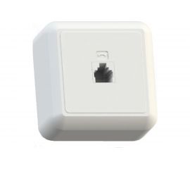 Телефонная розетка открытой установки Кунцево-Электро ОПТИМА РТ5-7 с/к 8039 