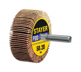 Круг шлифовальный лепестковый на шпильке STAYER P180, 50x20 мм 36607-180 