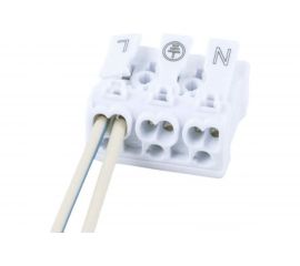 Монтажная клемма STEKKER LD294-4003, для подключения фазных проводников, 3 контактные группы 39789 