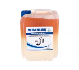 Усиленное двухфазное средство для прочистки труб от засоров МУЛЬТИМЭЙД 77 с дезинфицирующим эффектом 5 л 4607002304110 
