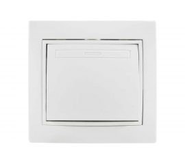 Одноклавишный промежуточный выключатель Jilion белый 9533132 