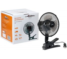 Вентилятор Airline 15 см с автоповоротом, на прищепке, металл 12В ACF-15-03 