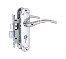 Врезной замок с ручкой Стандарт 132/50 CP хром 4853 