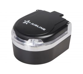 Пепельница с автоматической подсветкой AIRLINE овальная, черный/хром ADAC002 