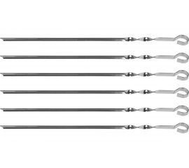 Шампуры GRINDA Barbecue 450мм, 6 шт., угловые, в чехле 427750 