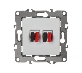 Двойная аудио розетка ЭРА 12-3112-01 IP20, 12, белый Б0027461 