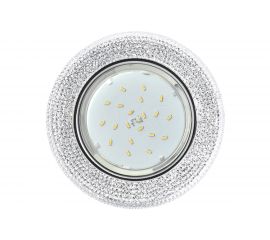 Встраиваемый светильник Ecola GX53 H4 LD7069 с подсветкой Модерн Прозрачный/Хром 35x125 /к+/ FT53CMEFB 