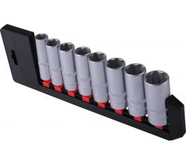 Набор головок шестигранных длинных НГТД6-12-8 (8 шт; 16-27 мм) КВАЛИТЕТ 5027027 