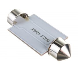 Автолампа диод SKYWAY T11 C5W 6W 1 COB диод 1-контурная 39мм белая S08201154 