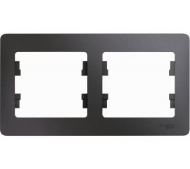 2-местная горизонтальная рамка Schneider Electric Glossa графит GSL001302 