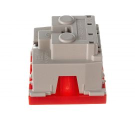 Розетка IEK с з/к 2к, на 2 модуля, ПРАЙМЕР красная РКС-20-32-П-К 