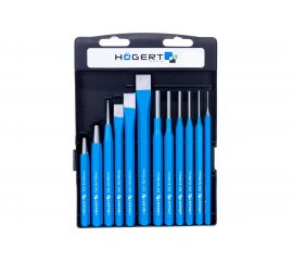 Набор выколоток, кернеров и зубил Hogert Technik 12 шт, CrV HT3B712 