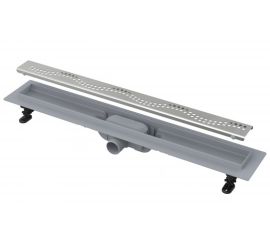 Лоток Alca Plast с гидрозатвором+механический сухой затвор, 40 мм, с нержавеющей решеткой APZ8-550M 025-1424 