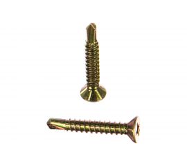 Оконный саморез Метизный двор 3,9x25 сверло, желтый, 15 шт. 4690441000446 