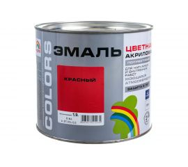 Универсальная цветная эмаль Радуга Colors ВД-АК 220 красный, 1,9 л 142942 