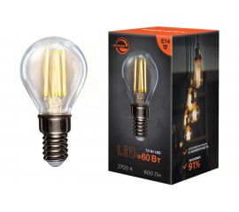 Филаментная лампа REXANT Шарик GL45 7.5 Вт 2700K E14 диммируемая 604-125 