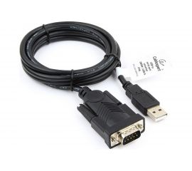 Конвертер USB-SERIAL AM/DB9M Cablexpert, 15 м, WinXP-Win8, черный пакет, UAS-DB9M-02 