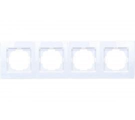Рамка NILSON четырехместная белая Touran naturel 24110094 