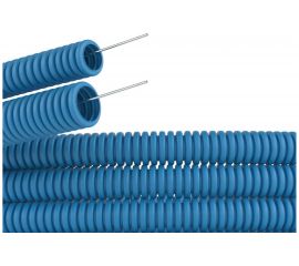 Гофрированная труба DKC ППЛ d20 100м синяя легкая с протяжкой 11920 
