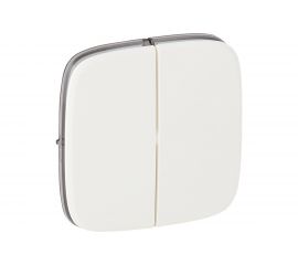 Лицевая панель Legrand Valena Allure для 2-клавишного выключателя белый Leg 755025 