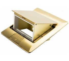 Люк в пол на 2 модуля Экопласт LUK 2BR 45х45мм, латунь 70020 