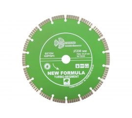 Диск алмазный отрезной Сегмент Турбо New Formula (230х22.2 мм) TRIO-DIAMOND TS306 