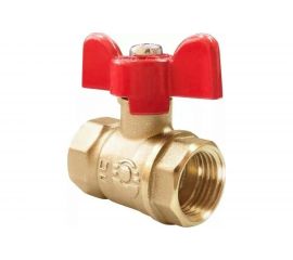Латунный шаровой кран для воды VALFEX OPTIMA 3/4" ВР/ВР ручка-бабочка 11Б27фт1М VF.217.L0B1.034.Bir 