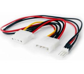 Кабель питания Cablexpert для вентилятора 12V, molex -> molex + 3pin, 15см CC-PSU-5 