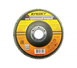 Круг лепестковый торцевой по металлу (10 шт; 125х22 мм; Р60) Креост 5506125-60 