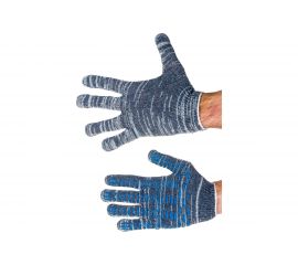 Перчатки с ПВХ РемоКолор Трек, 13 класс вязки, 6-ти нитка, меланж, 24-2-135 