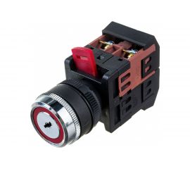 Переключатель ЭРА АKS22, черный с ключом, 2 положения, IO 1з1р 10/400/3200 Б0045677 