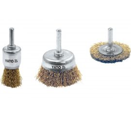 Набор круглых металлических щёток 3 шт YATO YT-4755 