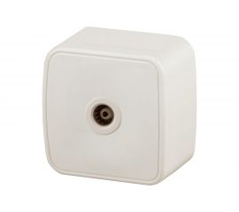 Розетка TV Intro 330102 одиночная, IP20, ОУ, Polo, слоновая кость Б0036133 